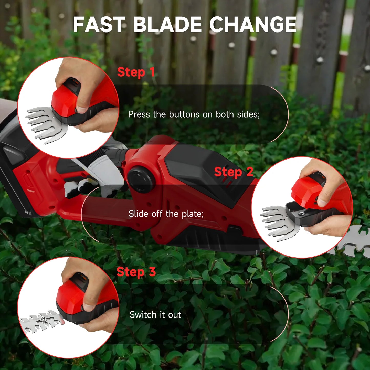 Milwaukee compatible 18V Hedge Trimmer Grass Trimmer Bush Trimmer Garden Shears