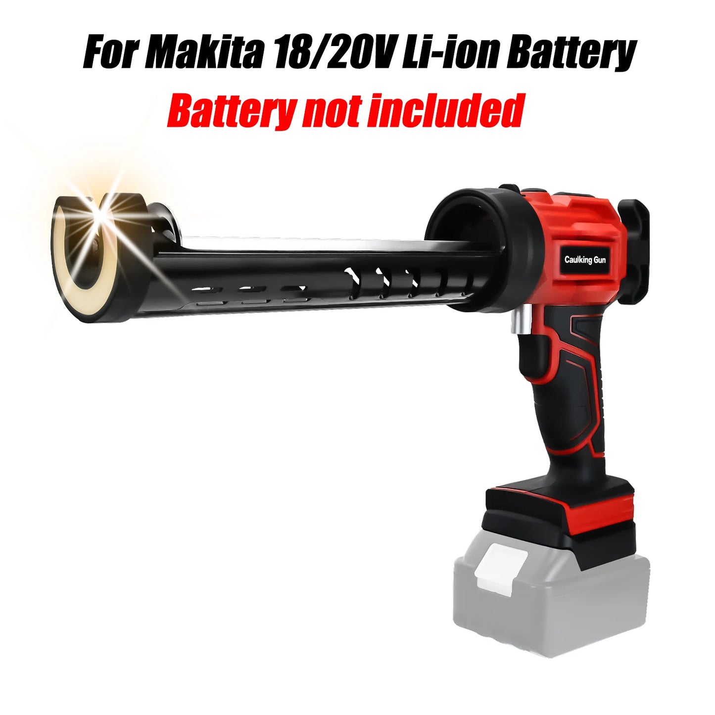 Cordless Caulking Gun 4 Speed with LED Light For Makita/Dewalt/Milwaukee Batteries.