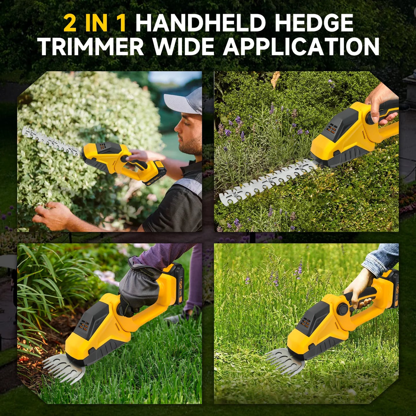 DeWalt Compatible 18V 20V Max Cordless Hedge Trimmer Grass Trimmer Bush Trimmer Garden Shears