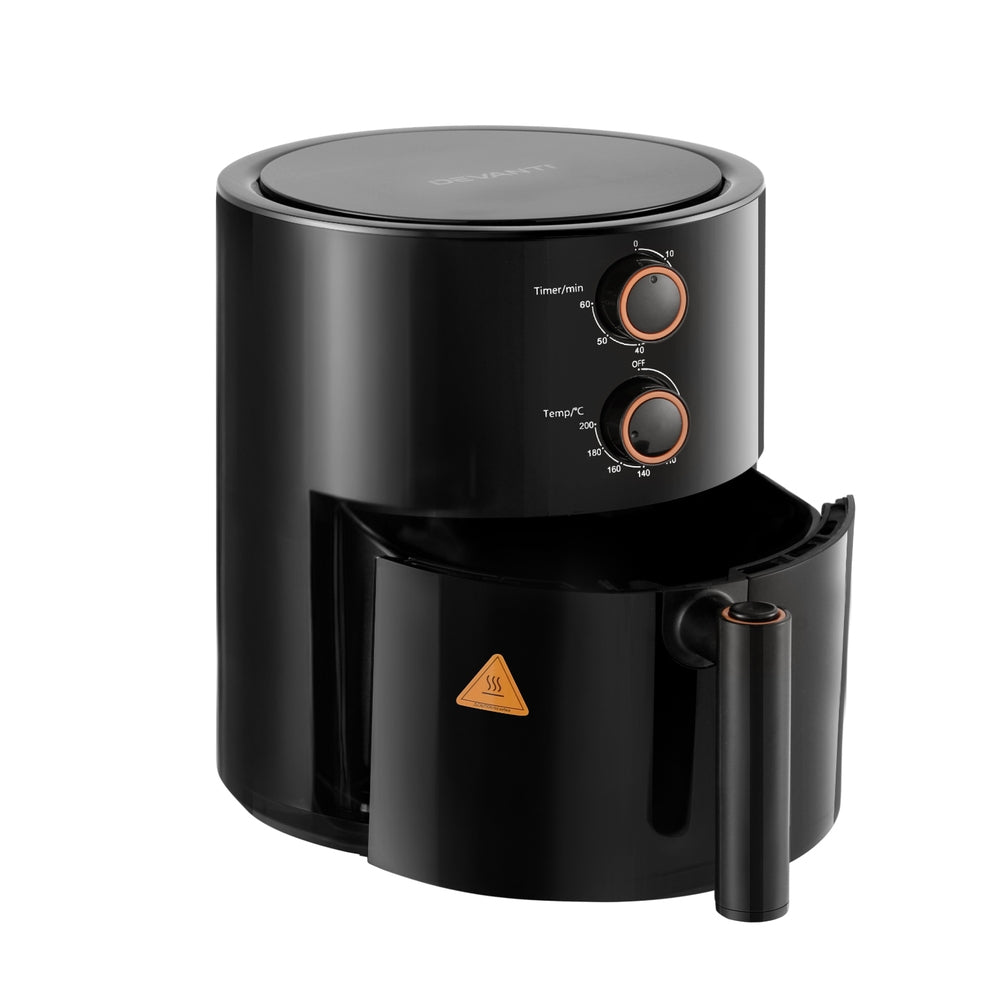 Air Fryer Knob Control 1500W Devanti 4L