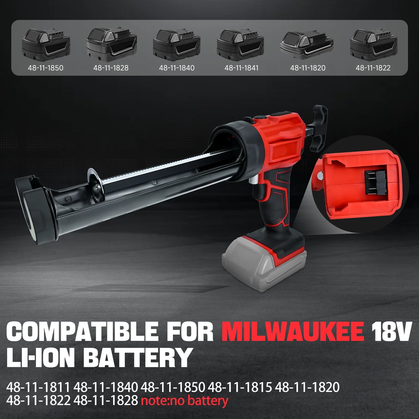 Milwaukee compatible 18V Caulking Gun 10oz/300ml 4 Speed