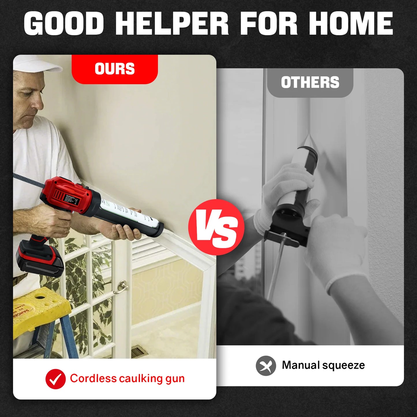 Milwaukee compatible 18V Caulking Gun 10oz/300ml 4 Speed