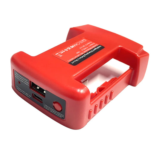 Battery Adapter for Milwaukee 18V Battery Adaptor with USB Charger & Type-C PD Power Source