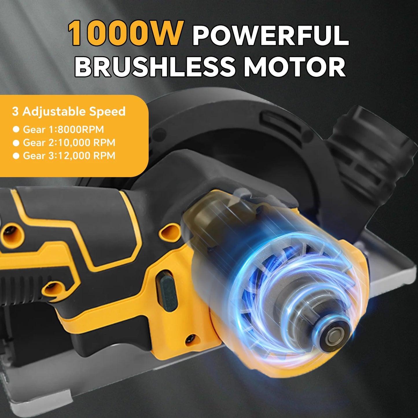 DeWalt Compatible 18V 20V Max 3 speed 1000W Brushless Electric Circular Saw