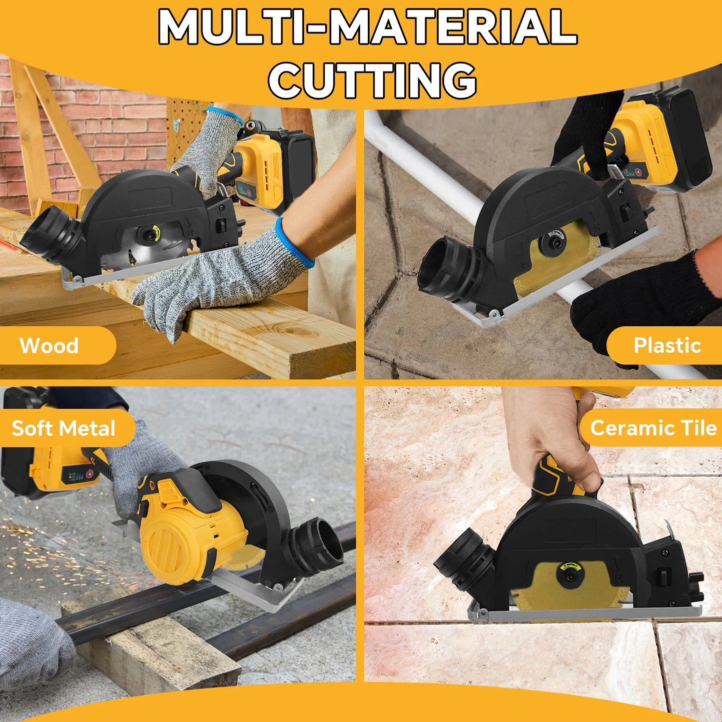 DeWalt Compatible 18V 20V Max 3 speed 1000W Brushless Electric Circular Saw
