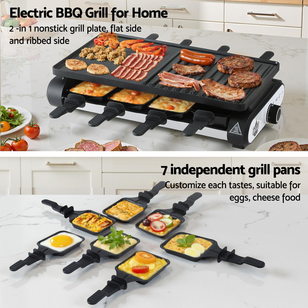 Electric BBQ Grill w/ 7 Cooking Pans Grillz 1400W