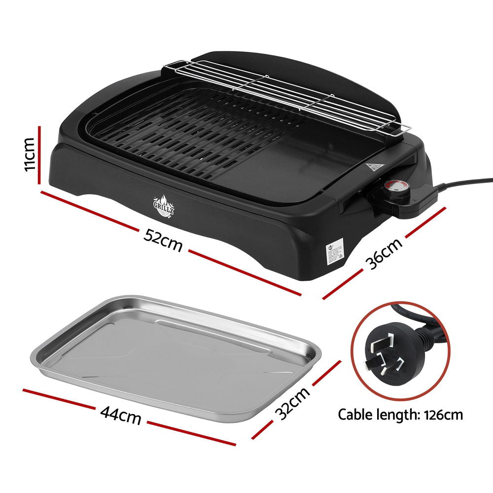 Electric BBQ Grill Non-stick Plate for Indoor Outdoor Grillz 1950W