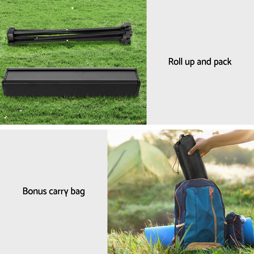 Camping Table 40CM Roll Up Outdoor Picnic BBQ Aluminium Desk Weisshorn Folding