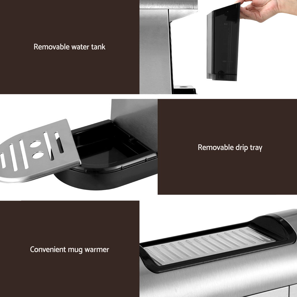 Coffee Machine Devanti 20 Bar Espresso Cafe Maker