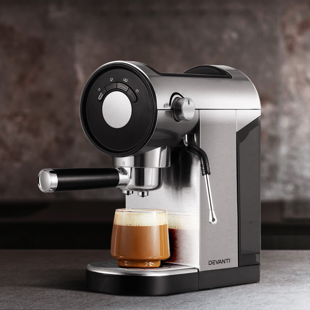 Coffee Machine Devanti 20 Bar Espresso Cafe Maker