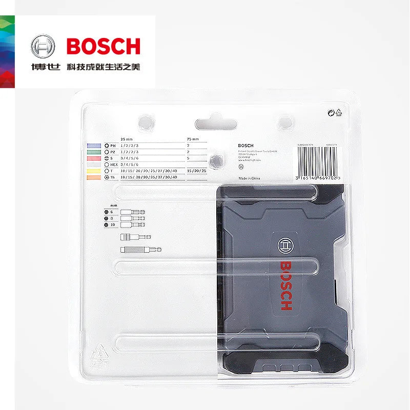 BOSCH Screwdriver Head Set 43 pieces Bit kit Power Screwdriver Electric Drill Home DIY Screwdriver Head Set Rainbow Magic Box