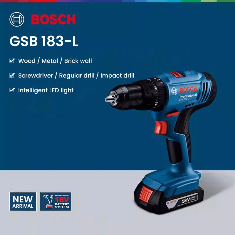 Bosch GSB 18V-183 Li Professional Cordless Combi with 2.0Ah battery