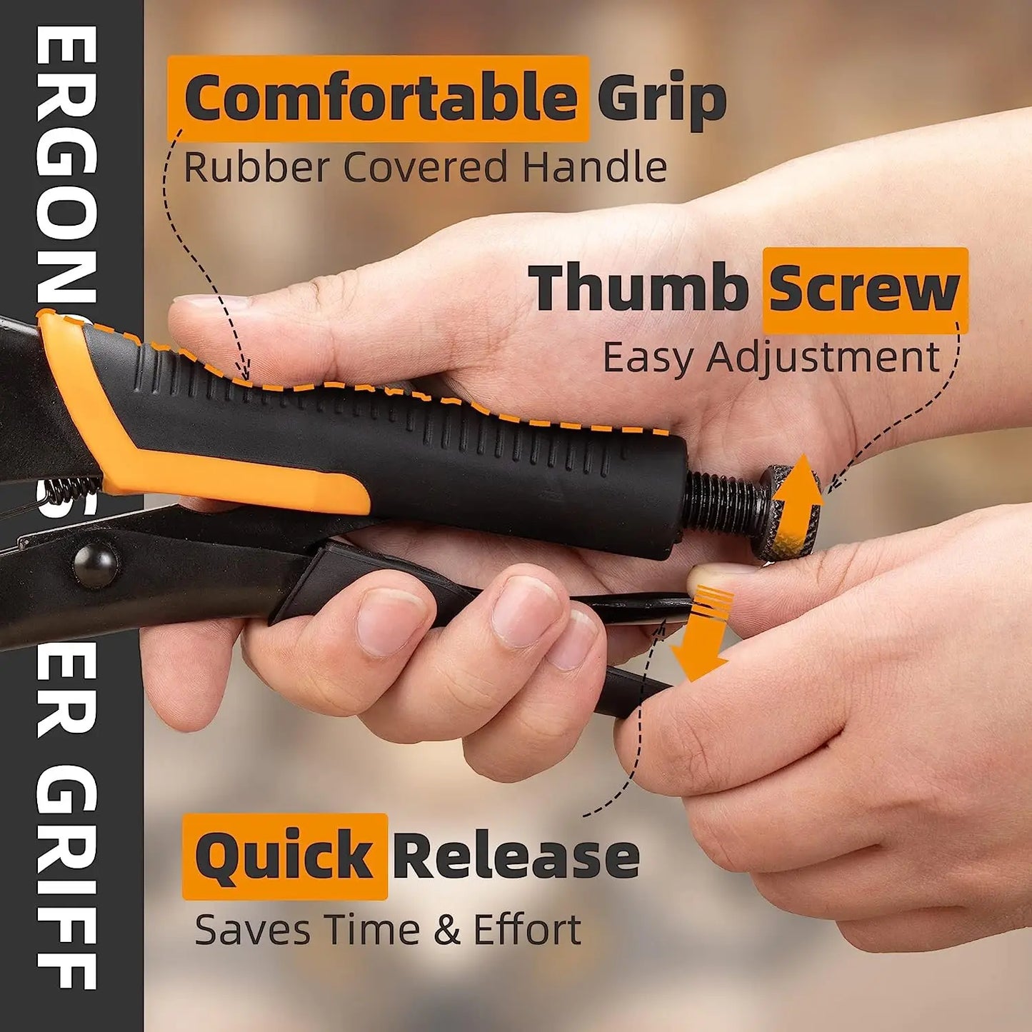 Tolesa AET1FC0601 Jig Face Clamp 3PK ā Flush Holding, Firm Grip