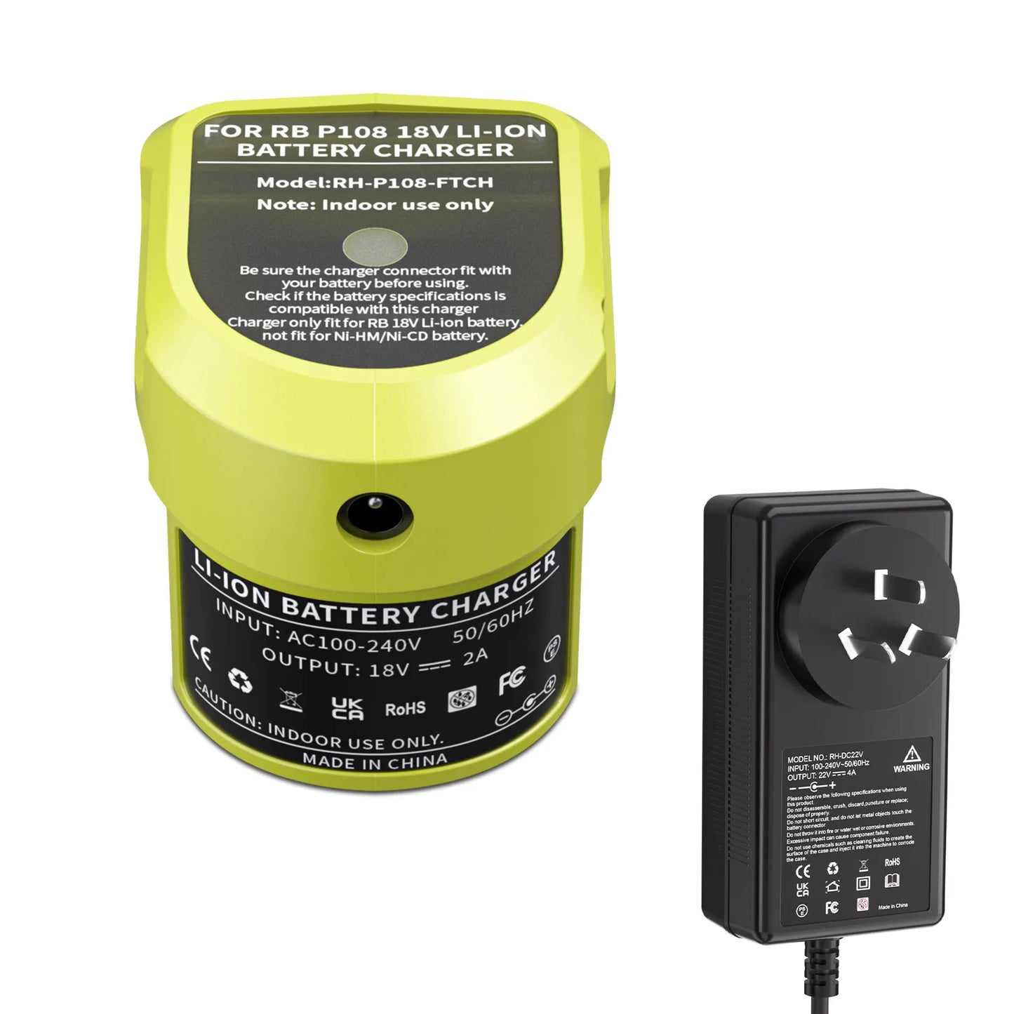 Fast Charger for Ryobi One+ 18V Battery
