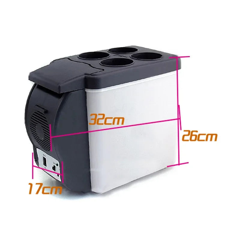 Car Refrigerator 6L Mini Fridge Portable Freezer 12V DC Refrigerator Plug In Cooler Refrige 6L Thermoelectric Cooler