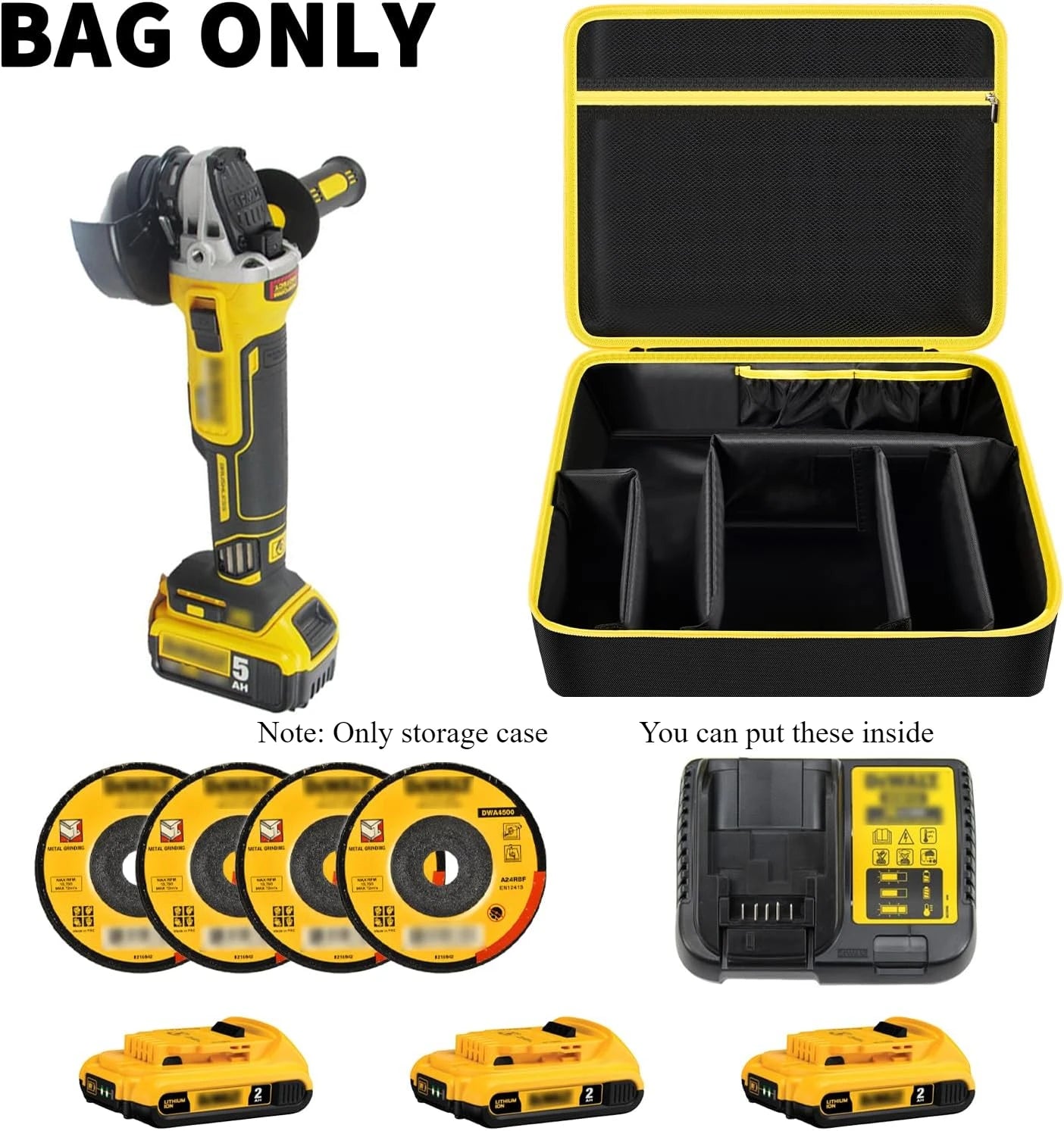 DEWALT Case for DeWalt 18V 20V MAX Angle Grinder range