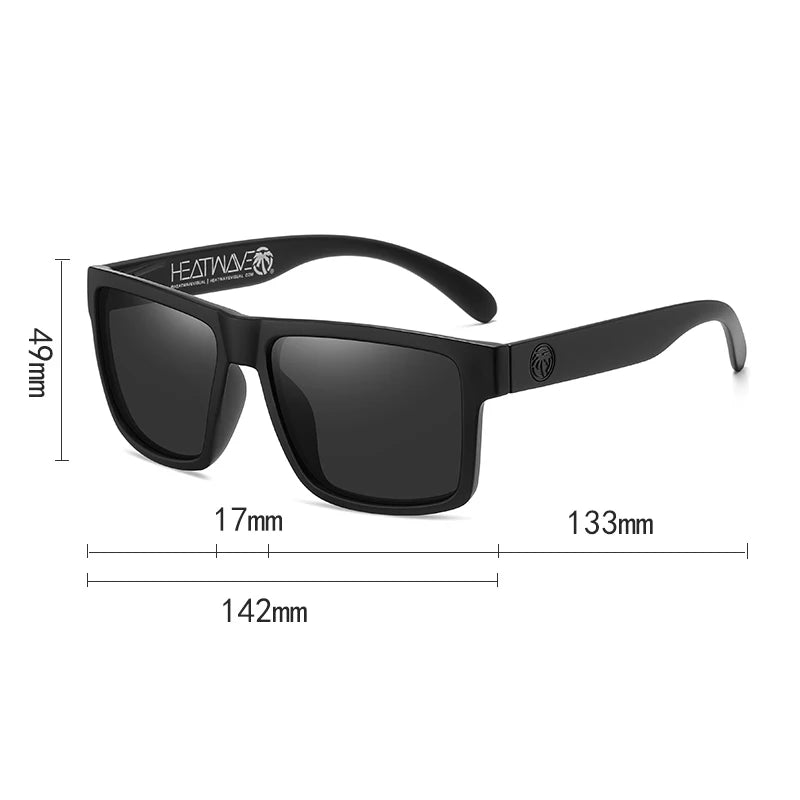 Heat Wave JV NEW High quality luxury Heat Wave brand Polarized sunglasses square Conjoined lens Women men sun glasses UV400