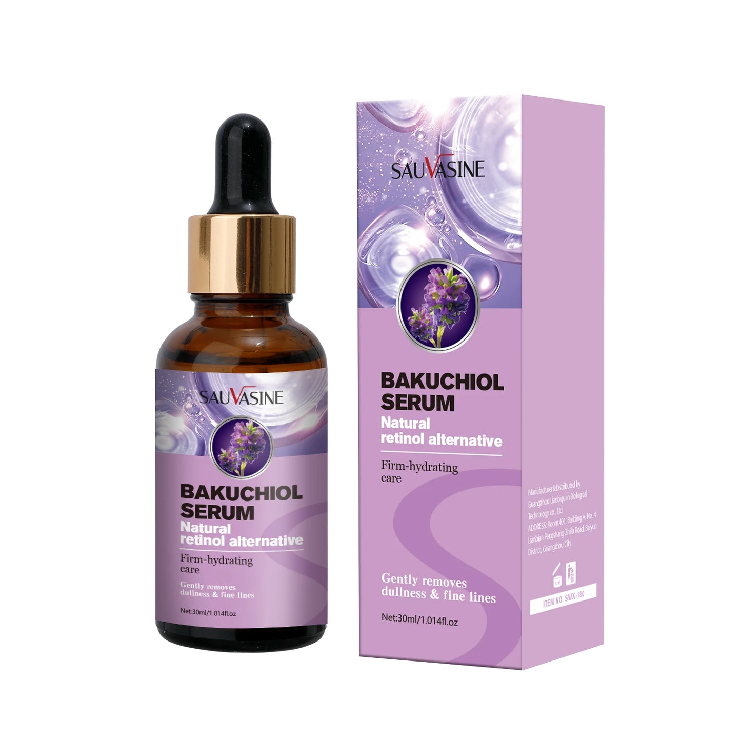 Bakuchiol Face Serum Turmeric oil Anti Aging Anti Wrinkle Firm-hydrating Brightening Facial Essence Moisturizing Fade Fine Lines Skin Care