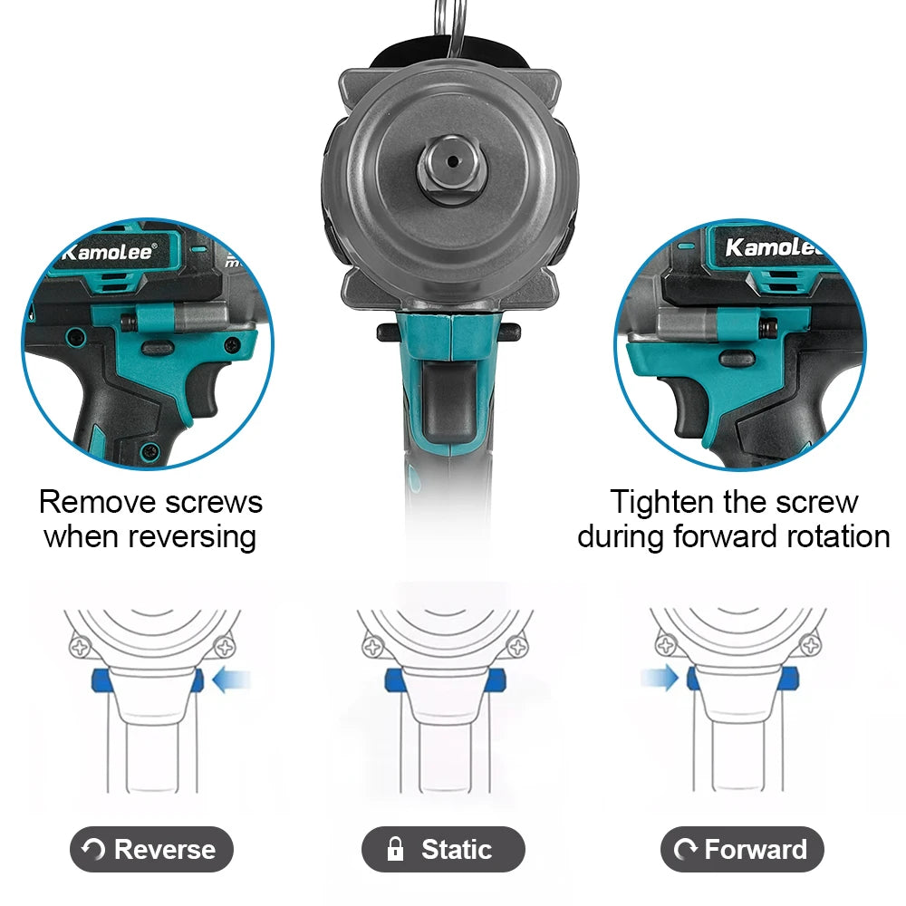 Kamolee 1/2 inch 2600NM Brushless 18v Impact Wrench