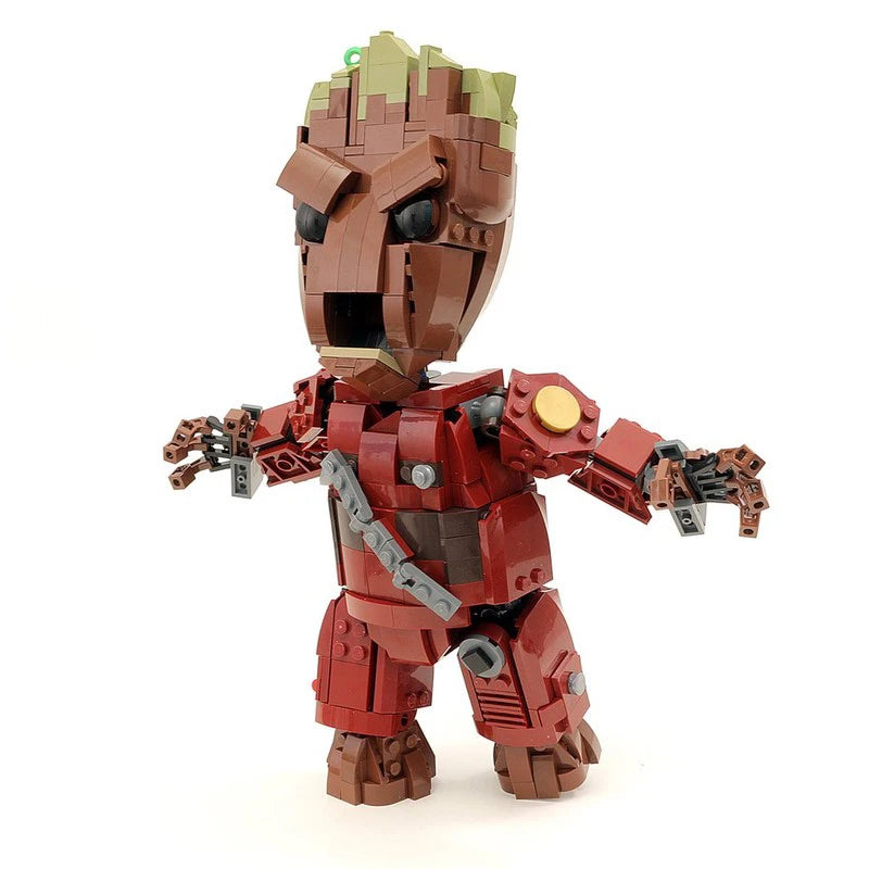 Groot JV NEW 595PCS hero Movie MOC Baby Grooted model DIY creative ideas Christmas Child Toy Assembly Puzzle Birthday Gift