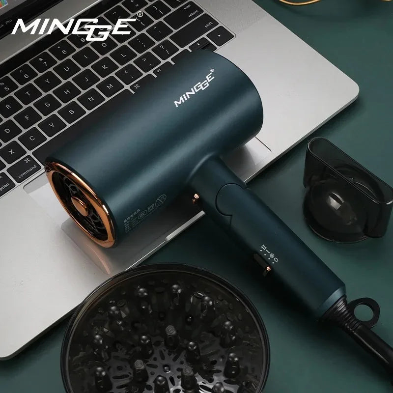 Hair Dryer 1800W Popular Foldable Hair Dryer Blue Light Negative Ion Super Silent