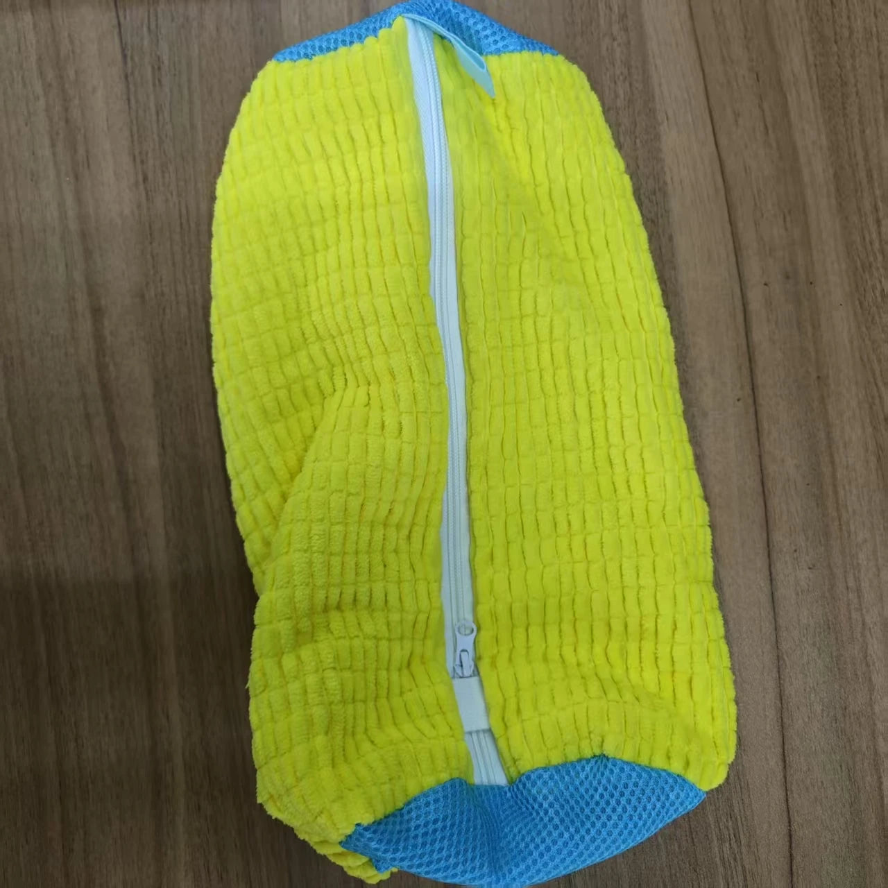 Washing Machine Bag for All Shoe Types-Yellow with Blue Zipper, Ideal for Sneakers and Casual Shoes,Laundry Wash Bag