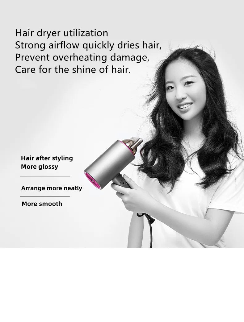 Hair Dryer 1800W Popular Foldable Hair Dryer Blue Light Negative Ion Super Silent