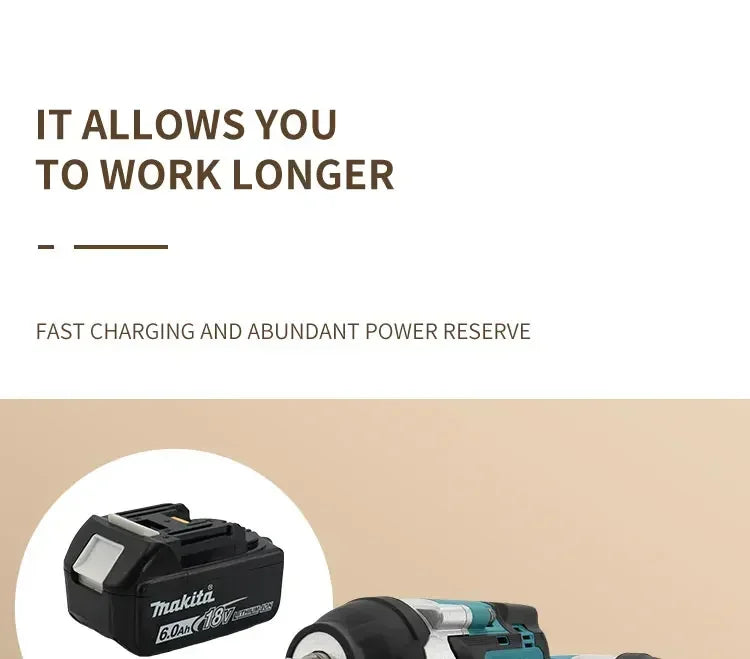 Makita 18V DTW700 Brushless Electric Wrench High Torque 18V Cordless Drill Screwdriver Rechargeable Electric Tools Torque Wrench