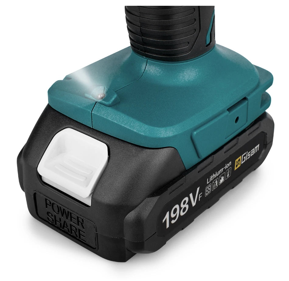 Makita compatible 18V Gisam Electric Hot Glue Gun with 2x batteries Cordless Heat Gun Battery Hot Silicone Gun DIY Hand Tool for Makita 18V Battery with 10 Hot Melt Adhesive