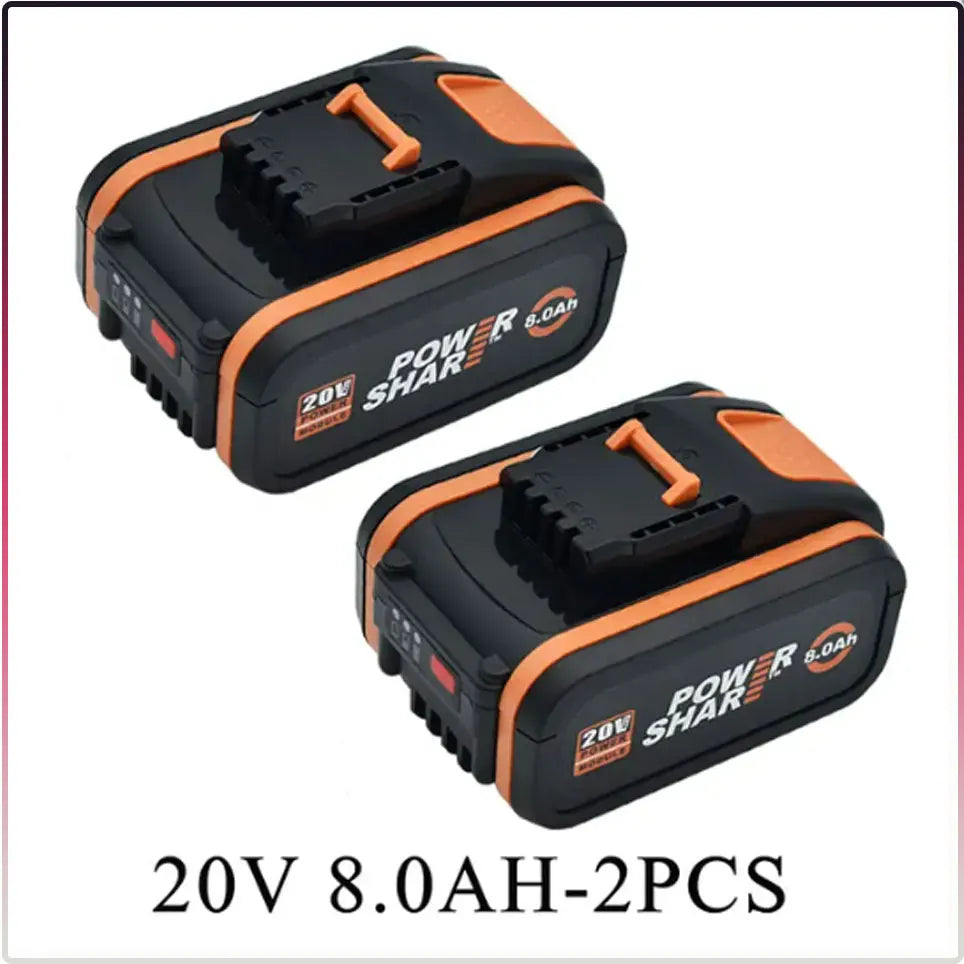Worx 20V 6.0Ah and 8.0Ah Lithium battery Rechargeable WA3553 WA3551 WA3553.1 WA3570 for All WORX Electric and Garden Tools