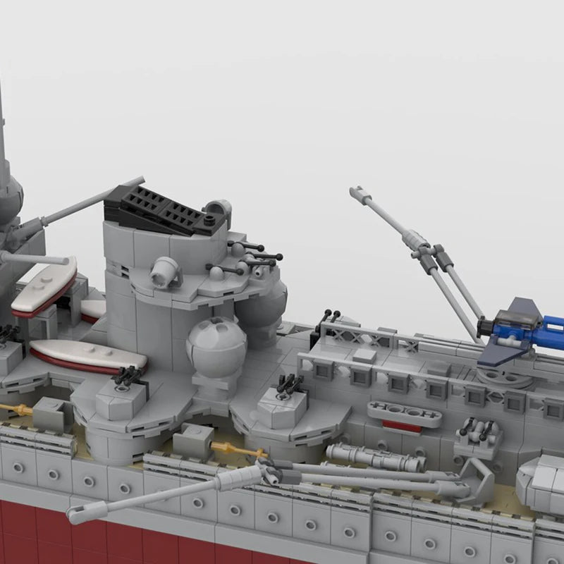 Gneisenau JV 4612PCS WW2 Military MOC1:200 scale Gneisenau battleship Model DIY creative ideas warship Child Toy Assembly Puzzle BirthdayGift