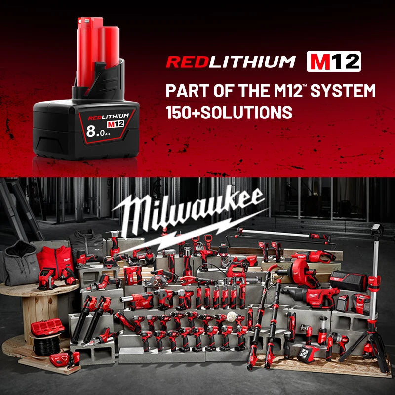 MILWAUKEE Original 12V 5.0AH rechargeable battery, M12 XC - 1pk, 2pk and 3pk