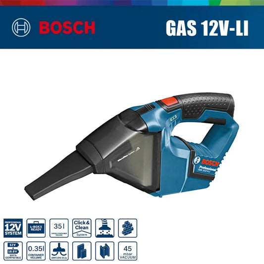 Bosch GAS 12V Cordless Vacuum Cleaner Powerful Cyclone Household Portable Handheld Dust Extractor Mini Home Car Vacuum Clean