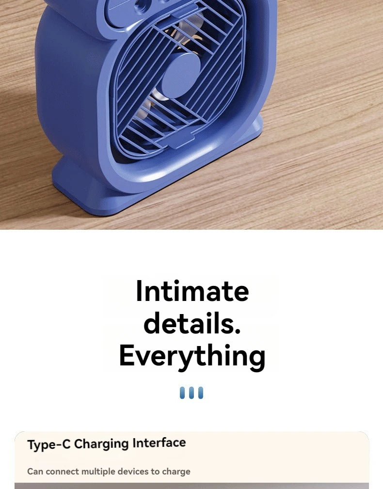 Misting Fan 3 In 1 Fan AIr Conditioner Household Small Air Cooler LED Night Light Portable Humidifier Air Adjustment Fan Office Home Fan