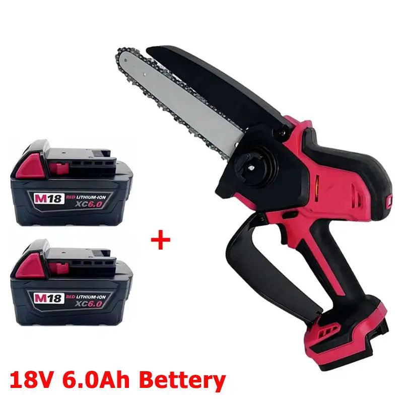 M18 18V TBW 6-inch mini–Chain Saw Mini Cordless Electric Saw Handheld Garden Logging Chainsaw Wood Cutting Power Tool For 18V Battery
