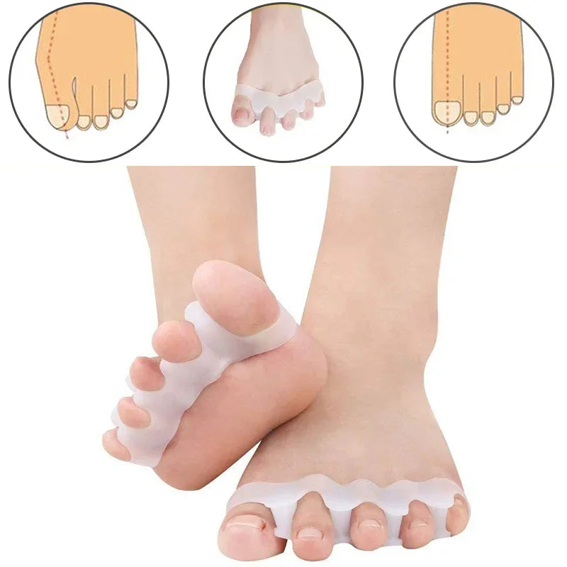 Silicone Toe Separator, Bunion Corrector Toe Spacers to Correct Bunions Toe Straightener Toe Stretcher Gel Toe Separators