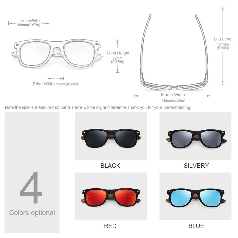 Oi Wood JV Brand Natural Wooden Sunglasses Men Polarized Fashion Sun Glasses Original Wood Oculos De Sol Masculino New TR90 Frames