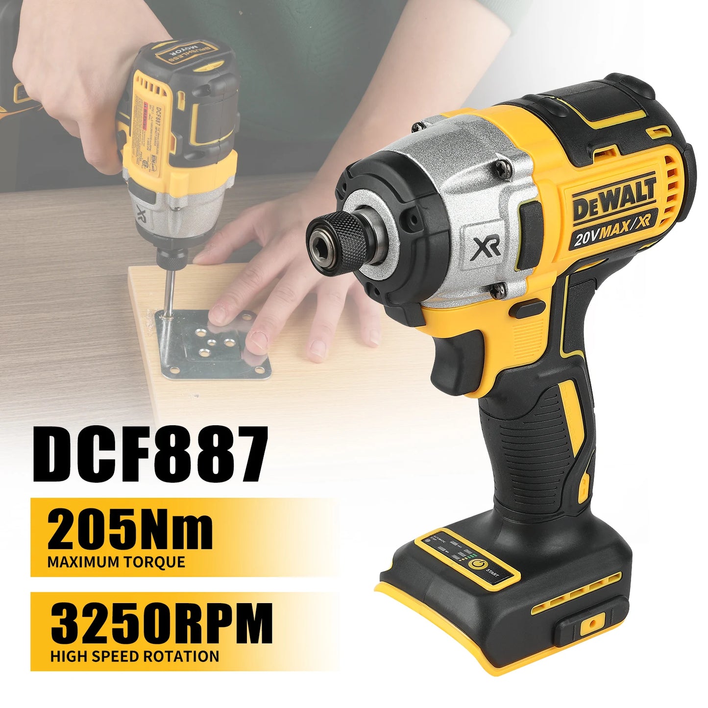 DeWalt DCF850, DCF887 20v brushless combo kit with bag