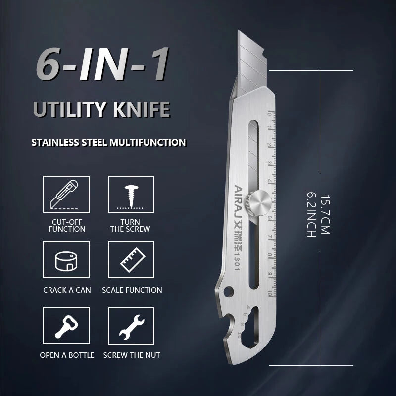 AIRAJ 6-in-1 Utility Knife ā One Tool, Endless Utility