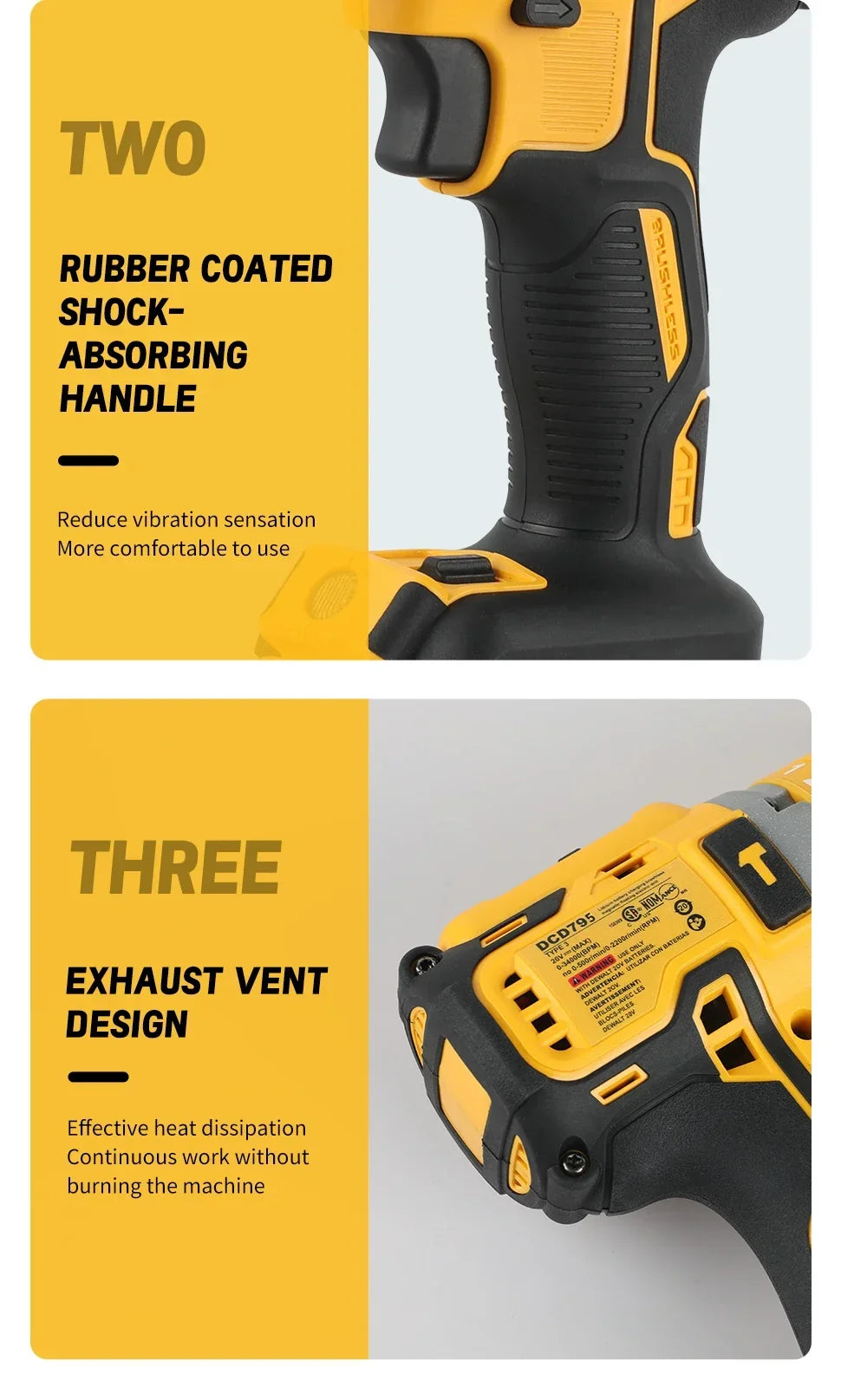 Dewalt DCD795 18v Brushless Drill with battery and AU charger