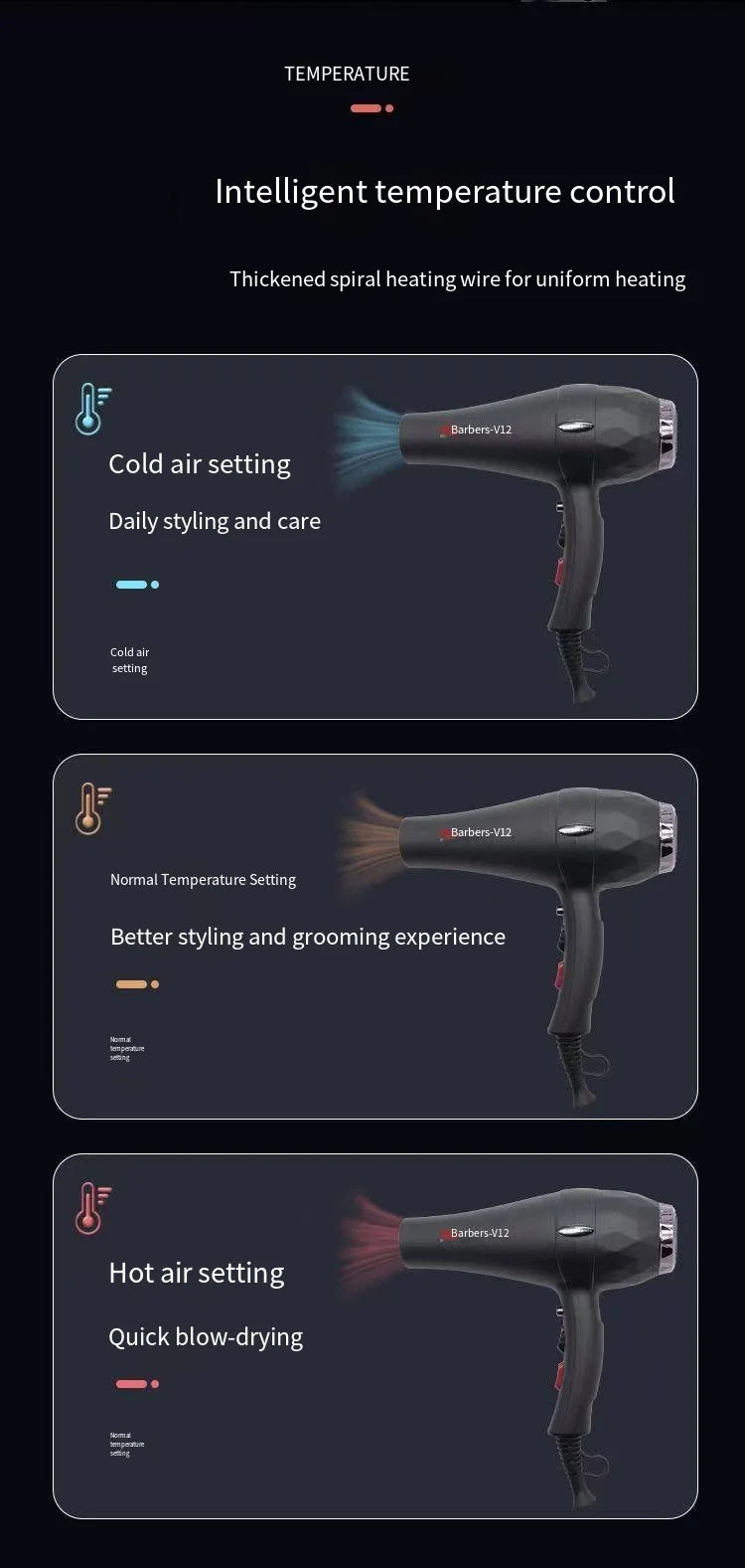 Hair Dryer 220V Quick Drying Hair Dryer 2600w High-Power Negative Ion