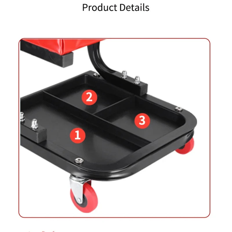 Stool Automotive Machinery Workshop Tool tray Universal Auto Repair Bench Heavy-duty ToolBracket Roller Cart Toolbox WithTray