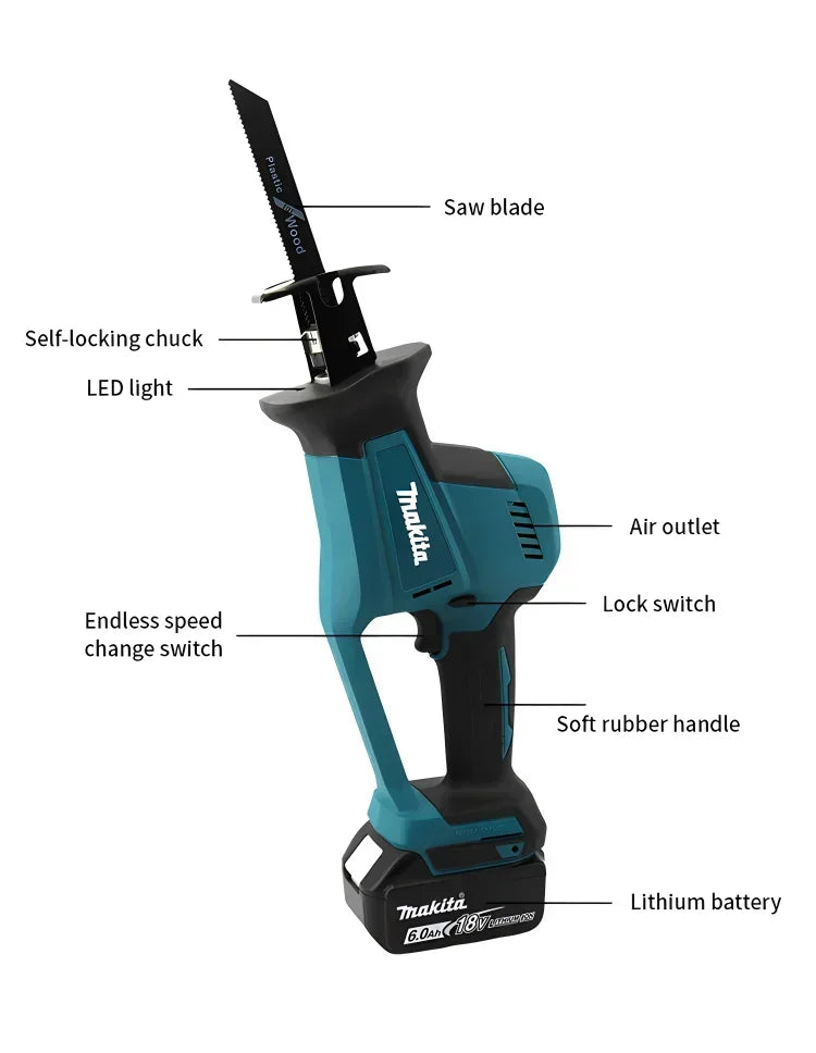 Makita DJR189 18V Cordless Brushless Reciprocating Saw