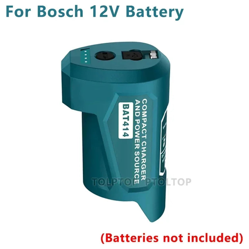 Makita Milwaukee Bosch 12V Charger Converter USB Power Adapter Phone Charger Adapter For Milwaukee For Makita For Bosch 12V Battery 12V DC Output Port