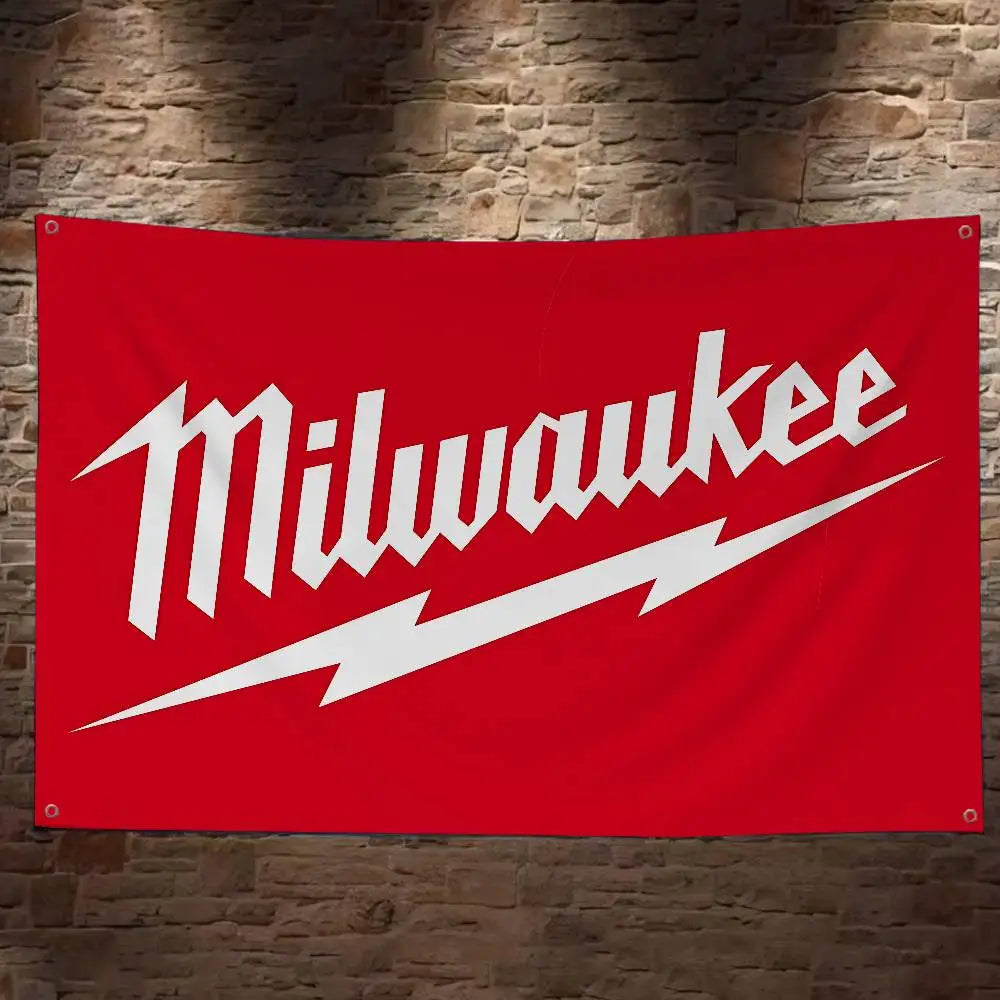 Milwaukee LOGO Anime Chart Flag For Living Room Home Dorm Decor Art Home Decor Banner