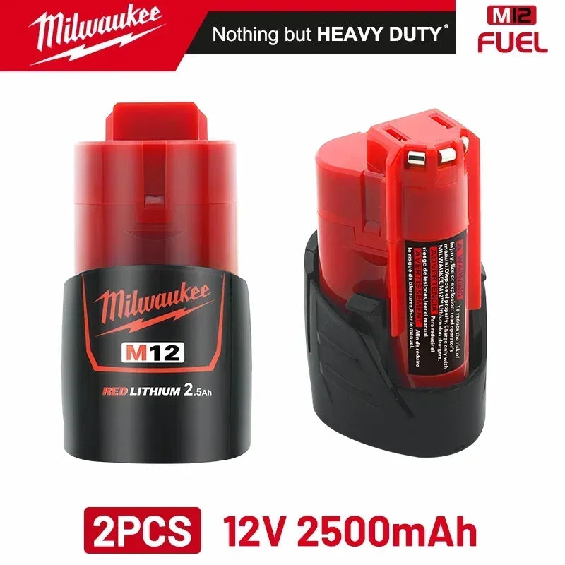 MILWAUKEE Original 12V 2.5AH rechargeable battery, M12 XC- 1pk, 2pk and 3pk