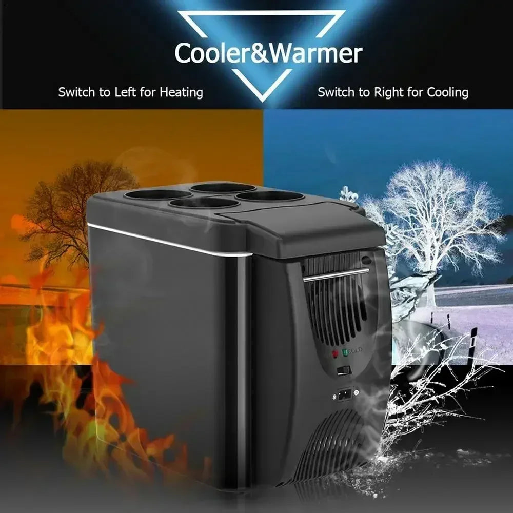 Car Refrigerator 6L Mini Fridge Portable Freezer 12V DC Refrigerator Plug In Cooler Refrige 6L Thermoelectric Cooler