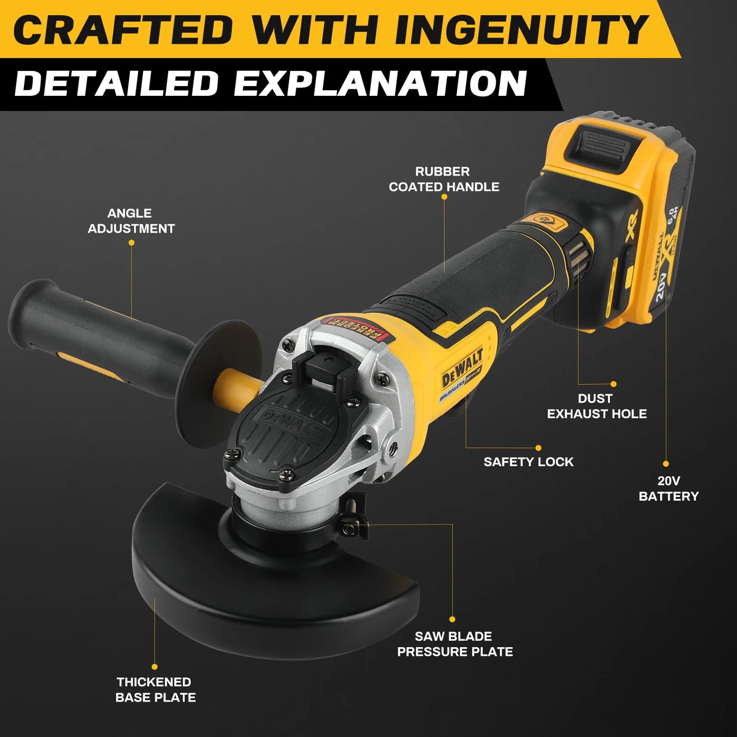DeWalt DCG406 18V - 20V Brushless 125mm Angle Grinder- FLASH SALE