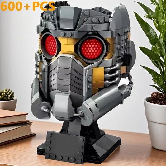 Star Lord JV 602pcs MINISO Hot Toy Star Lord's Helmet 76251 Building Blocks Set Assembly Toy Model For Boy Children's Birthday Christmas Gift