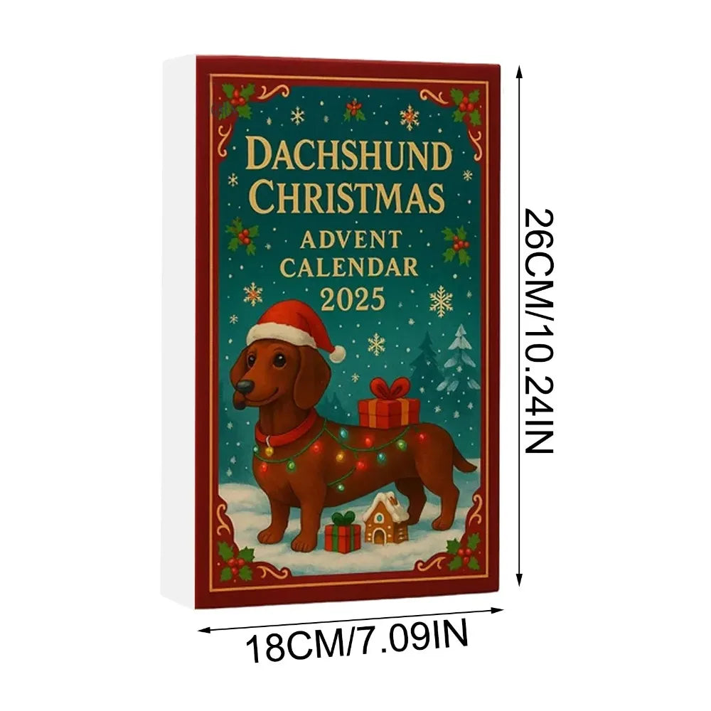 Sausage Dog JV Christmas Arrival Festival Blind Box Countdown Set 2025 Countdown Advent Calendar 24 Days Hanging Decorations